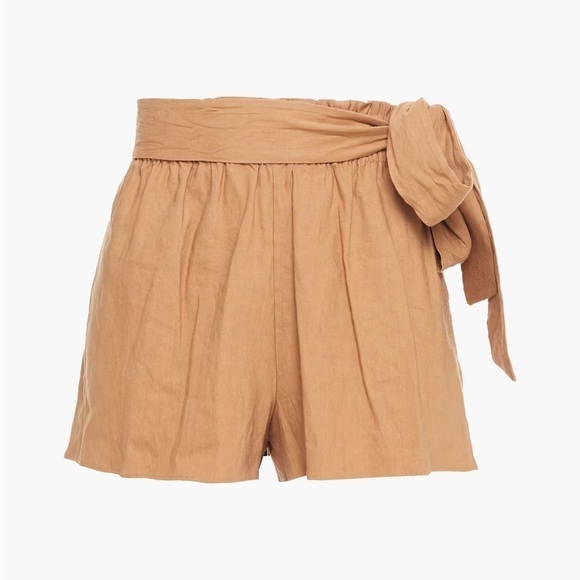 Alice and Olivia Linn Linen Belted Shorts.  NWOT size XS - Picture 2 of 7